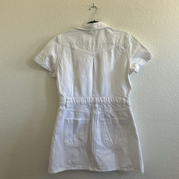NWOT ZARA WHITE DENIM MINI DRESS - Picture 9 of 12